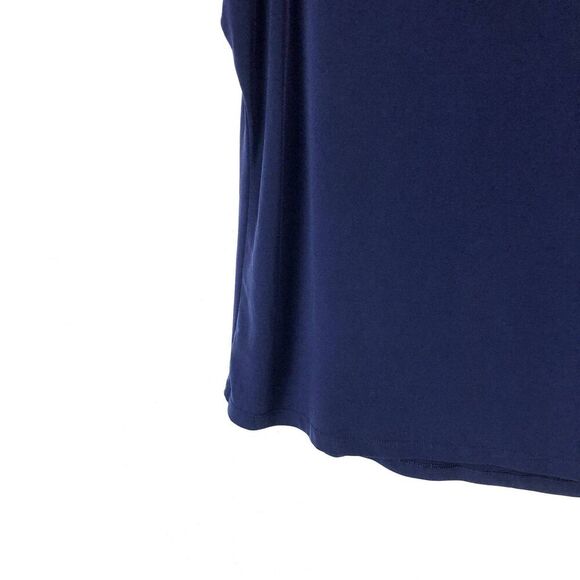 Chico's Blue‎ Micro Sleeve Blouse Sz 16 VGUC Contemporary Capsule Wardobe Career - Picture 3 of 7